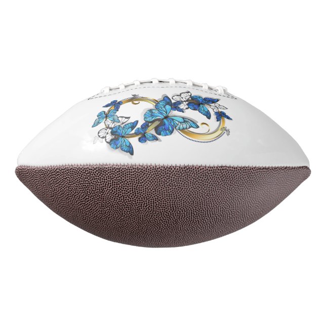 Symbol Infinity of Blue Morpho Butterflies Football (Rotated 270)