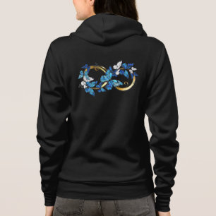 Symbol Infinity of Blue Morpho Butterflies Hoodie