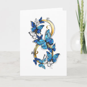 Symbol Infinity of Blue Morpho Butterflies Invitation