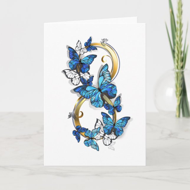 Symbol Infinity of Blue Morpho Butterflies Invitation (Front)