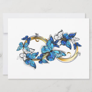 Symbol Infinity of Blue Morpho Butterflies Invitation
