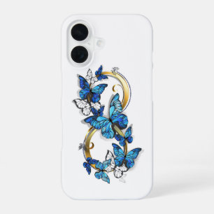 Symbol Infinity of Blue Morpho Butterflies iPhone 16 Case