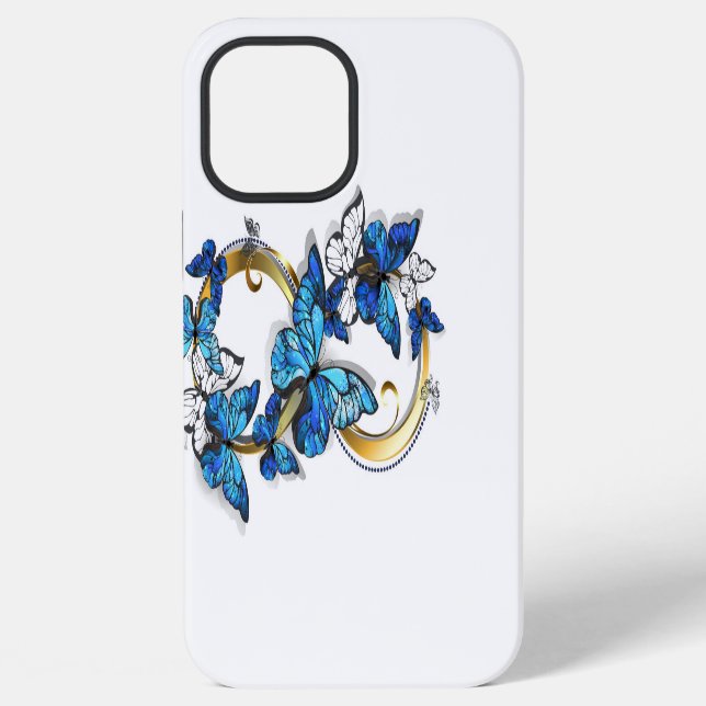 Symbol Infinity of Blue Morpho Butterflies iPhone Case (Back)