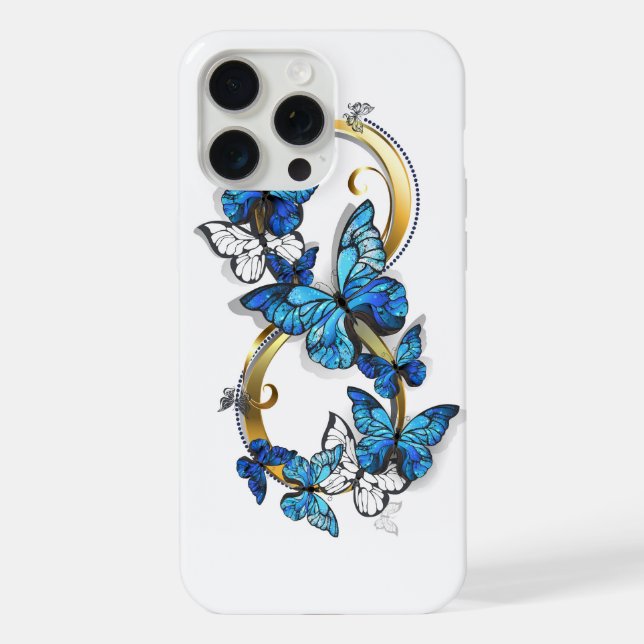 Symbol Infinity of Blue Morpho Butterflies iPhone Case (Back)