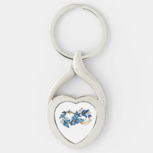 Symbol Infinity of Blue Morpho Butterflies Key Ring