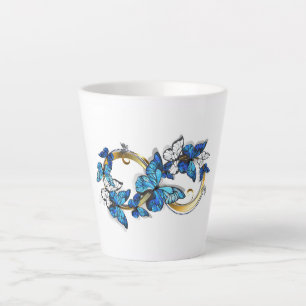 Symbol Infinity of Blue Morpho Butterflies Latte Mug