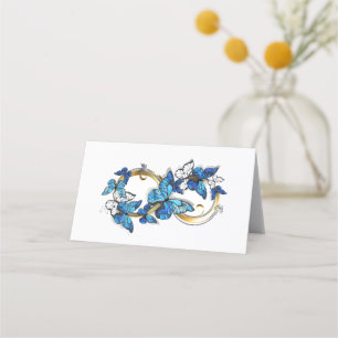 Symbol Infinity of Blue Morpho Butterflies Loyalty Card