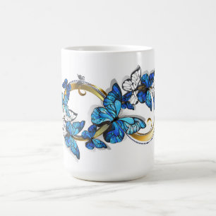 Symbol Infinity of Blue Morpho Butterflies Magic Mug
