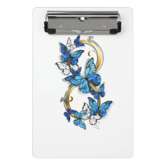 Symbol Infinity of Blue Morpho Butterflies Mini Clipboard