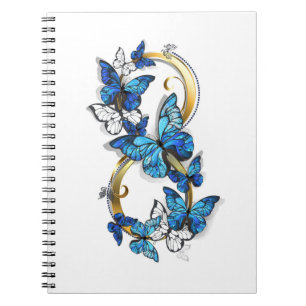 Symbol Infinity of Blue Morpho Butterflies Notebook