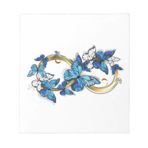 Symbol Infinity of Blue Morpho Butterflies Notepad