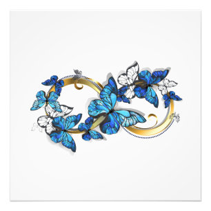 Symbol Infinity of Blue Morpho Butterflies Photo Print