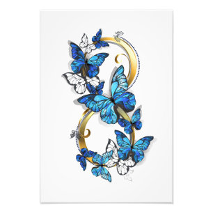 Symbol Infinity of Blue Morpho Butterflies Photo Print