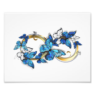 Symbol Infinity of Blue Morpho Butterflies Photo Print
