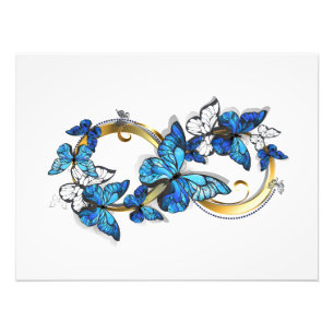 Symbol Infinity of Blue Morpho Butterflies Photo Print