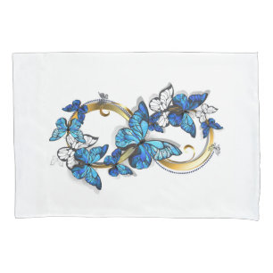Symbol Infinity of Blue Morpho Butterflies Pillowcase