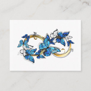 Symbol Infinity of Blue Morpho Butterflies Place Card