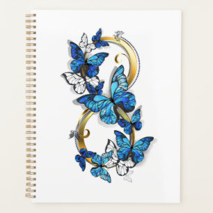Symbol Infinity of Blue Morpho Butterflies Planner