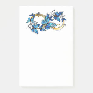 Symbol Infinity of Blue Morpho Butterflies Post-it Notes