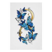 Symbol Infinity of Blue Morpho Butterflies