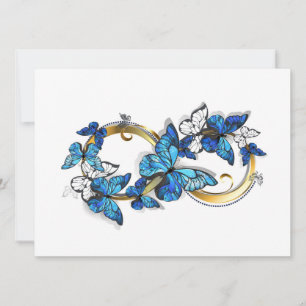 Symbol Infinity of Blue Morpho Butterflies Save The Date