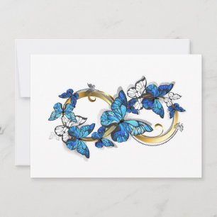 Symbol Infinity of Blue Morpho Butterflies Save The Date