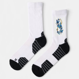Symbol Infinity of Blue Morpho Butterflies Socks