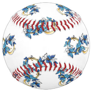 Symbol Infinity of Blue Morpho Butterflies Softball
