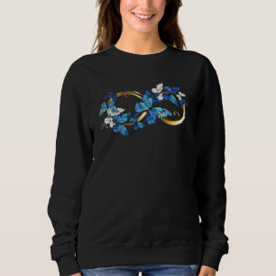 Symbol Infinity of Blue Morpho Butterflies Sweatshirt