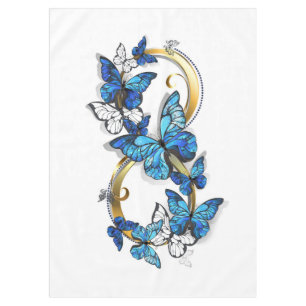 Symbol Infinity of Blue Morpho Butterflies Tablecloth