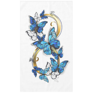 Symbol Infinity of Blue Morpho Butterflies Tablecloth