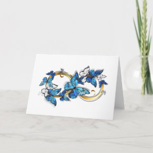 Symbol Infinity of Blue Morpho Butterflies Thank You Card