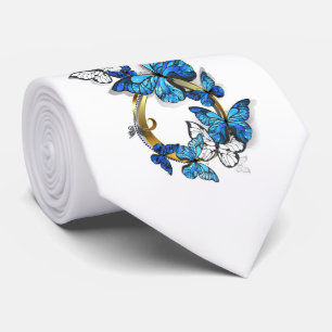 Symbol Infinity of Blue Morpho Butterflies Tie