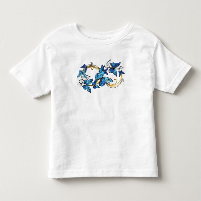 Symbol Infinity of Blue Morpho Butterflies Toddler T-Shirt (Front)