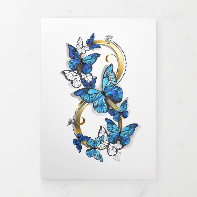 Symbol Infinity of Blue Morpho Butterflies Tri-Fold Programme (Cover)