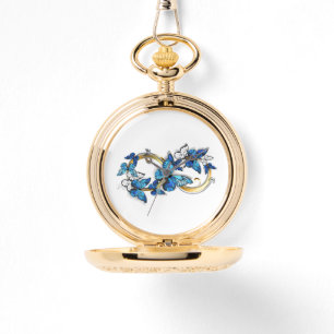 Symbol Infinity of Blue Morpho Butterflies Watch