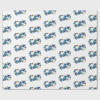 Symbol Infinity of Blue Morpho Butterflies Wrapping Paper