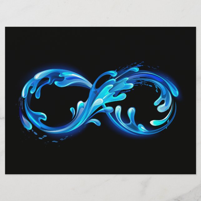 Symbol Infinity of Cold Clear Water Custom Letterhead (Front)