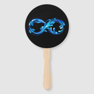 Symbol Infinity of Cold Clear Water Hand Fan