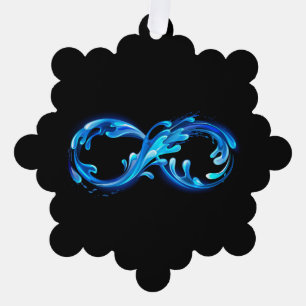 Symbol Infinity of Cold Clear Water Tree Decoration Card