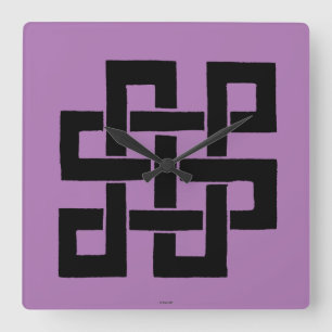 Symbol: Nade-Takara-Nusubi Square Wall Clock