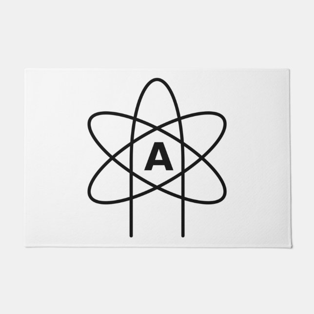 Symbol of Atheism (Atom Emblem) Doormat (Front)