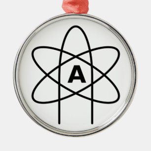 Symbol of Atheism (Atom Emblem) Metal Tree Decoration