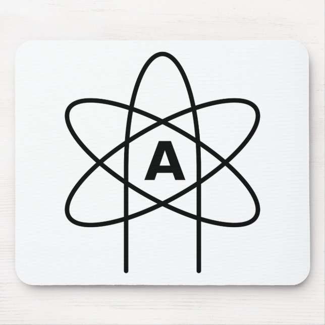 Symbol of Atheism (Atom Emblem) Mouse Pad (Front)