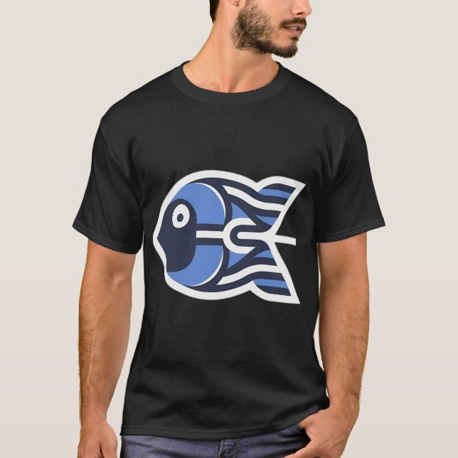 Symbol Of Blue Fish T-Shirt (Front)