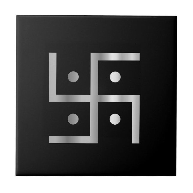 Symbol of Hinduism Swastika Tile (Front)