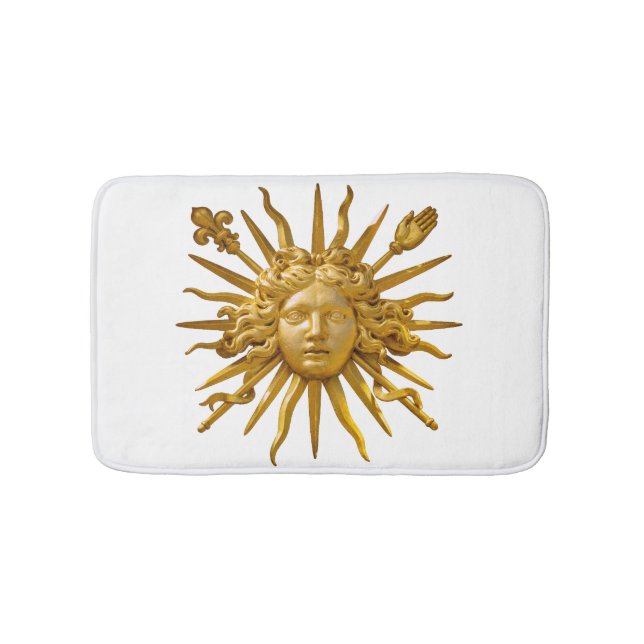 Symbol of Louis XIV the Sun King Bath Mat (Front)