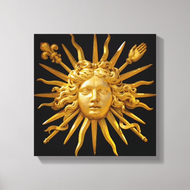 Symbol of Louis XIV the Sun King Canvas Print (Front)
