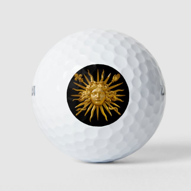 Symbol of Louis XIV the Sun King Golf Balls (Front)