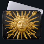 Symbol of Louis XIV the Sun King Laptop Sleeve<br><div class="desc">Symbol of Louis XIV the Sun King (Roi Soleil) on the golden gate of Chateau de Versailles with black background</div>